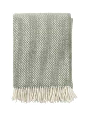 THROW PREPPY DUSTY GREEN 100% LAMBSWOOL 130 X 200 CM