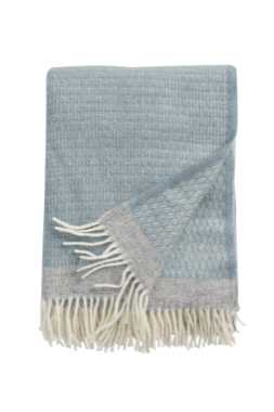 Throw Harald dusty blue 130 x 200 cm 100% eco lambswool 130 X 200 CM