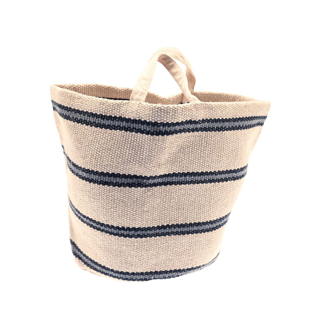 shopping bag jute narrow stripe