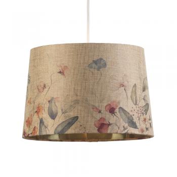 shade 12 inch flower shade with gold lining