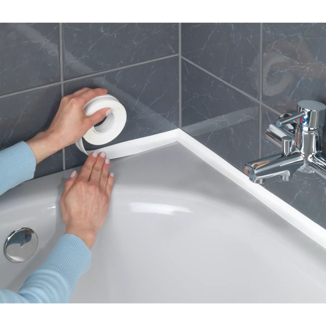 Polycell Seal Strip Bathroom/Kitchen White 22mm