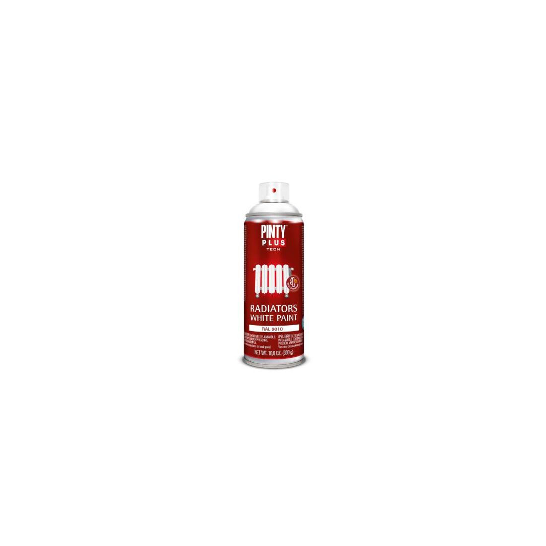PINTY PLUS TECH RADIATOR SPRAY PAINT WHITE GLOSS 400ML