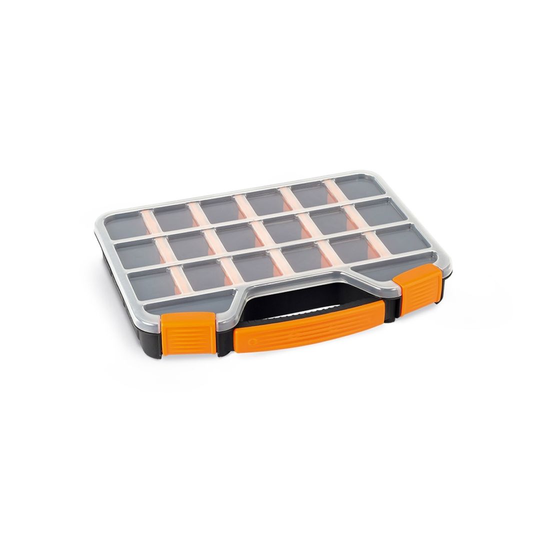 PRO PLUS PLASTIC ORGANISER WITH DIVIDERS & LOCKABLE LID 33CM