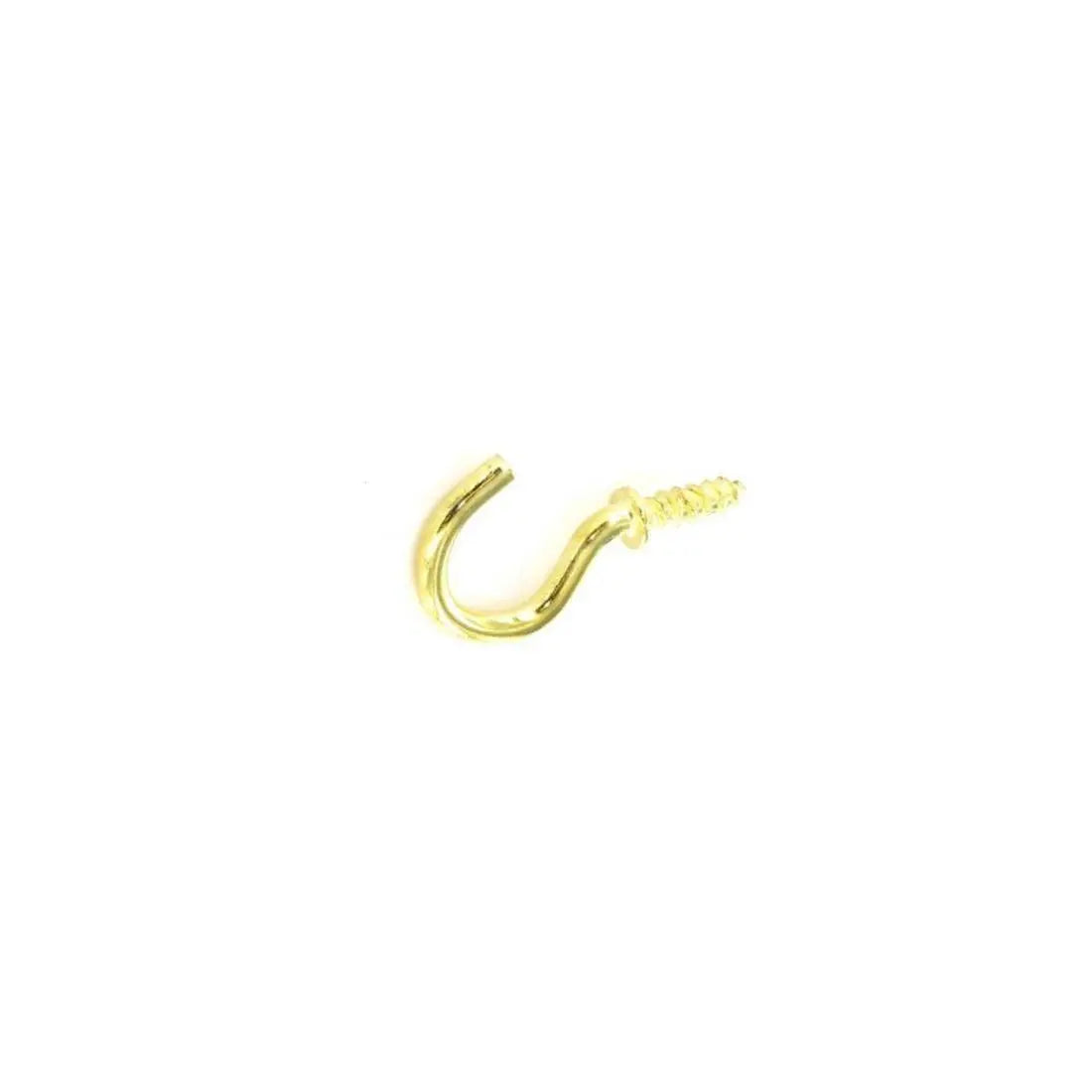 CUP HOOK SHOULDERED ELECTRO BRASS 25MM PACK OF FIVE CLASSIC