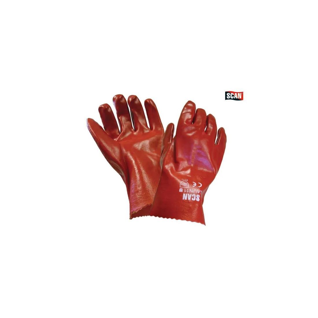 RED PVC GAUNTLET 11"