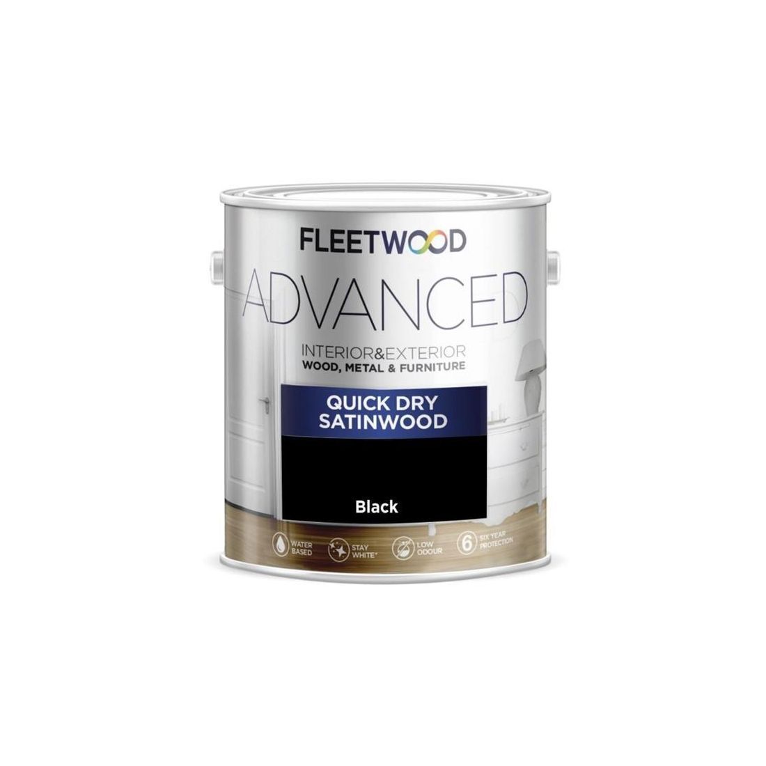 FLEETWOOD ADVANCED SATINWOOD BLACK 750ML
