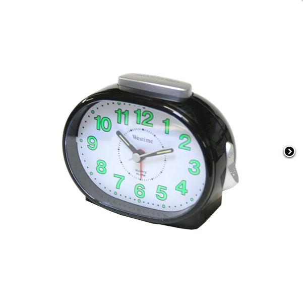 OBLONG ALARM CLOCK BLACK