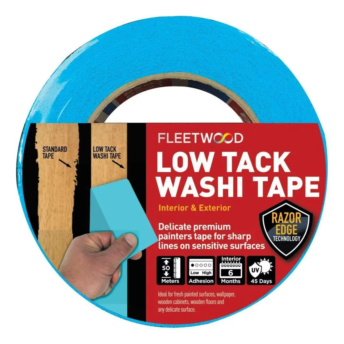FLEETWOOD LOW TACK WASHI TAPE 1.5" FLEETWOOD