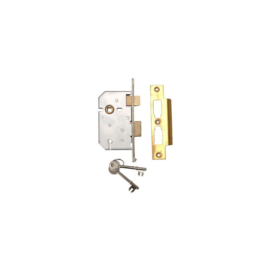 UNION CLASSIC 3 LEVER MORTICE LOCK POLISHED BRASS 2.5"