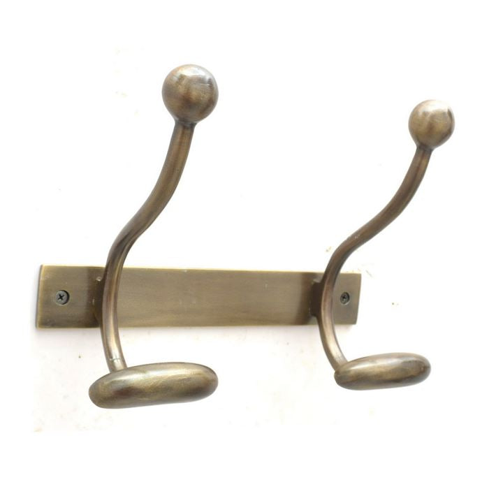 2 WAY A/Q BRASS COAT RACK