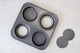 MASTERCLASS NON-STICK FOUR HOLE LOOSE BASE FLUTED MINI TARTLET PAN