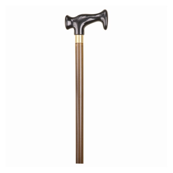 BROWN MOULED HANDLE WALKING STICK