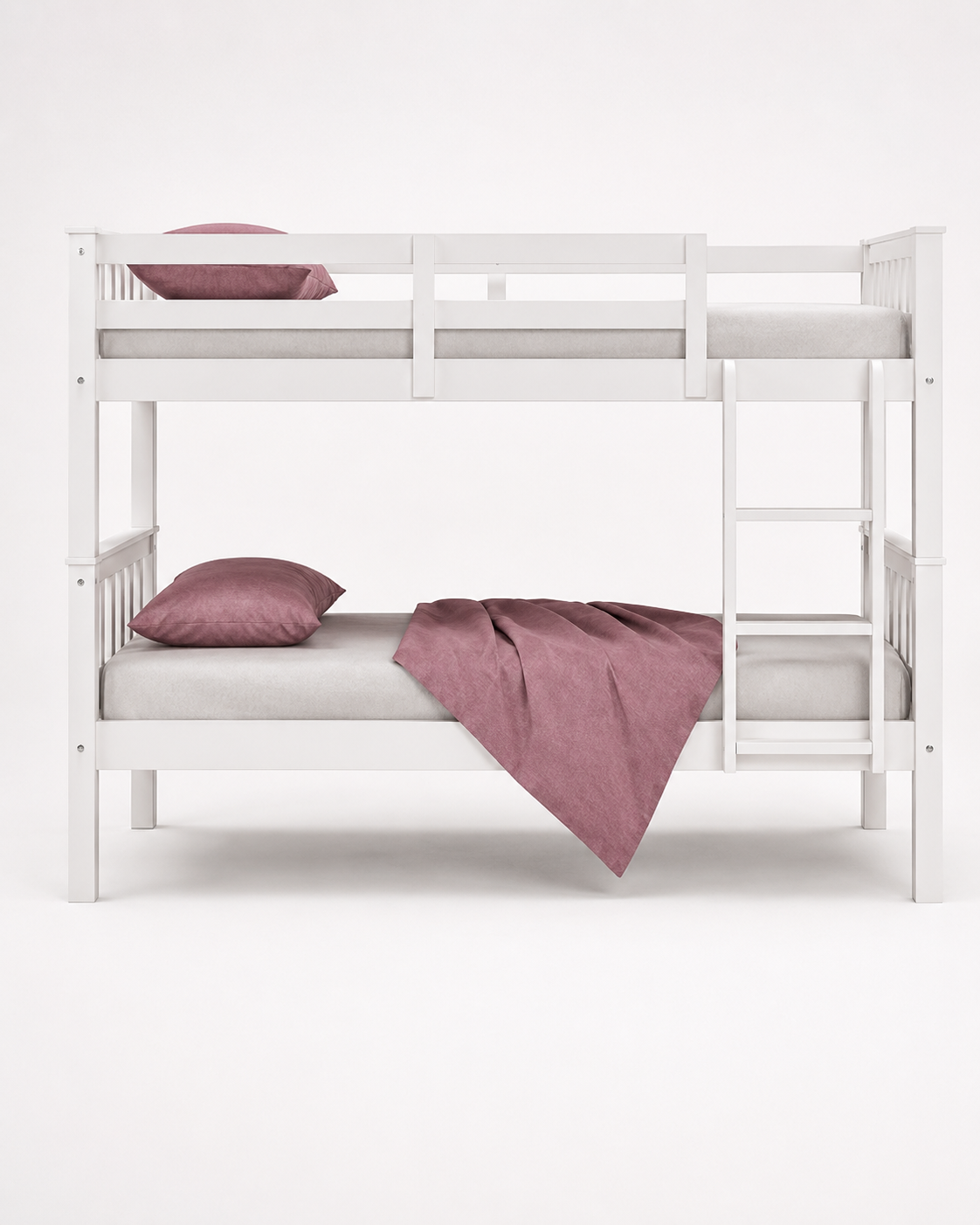 Solteira White Bunk Bed – Modern Wooden Bunk Bed