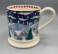 MUG EMMA BRIDGEWATER CHRISTMAS ICONS WINTER VILLAGE 1/2 PINT