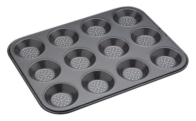 MASTERCLASS CRUSTY BAKE NON-STICK 12 HOLE SHALLOW BAKING PAN