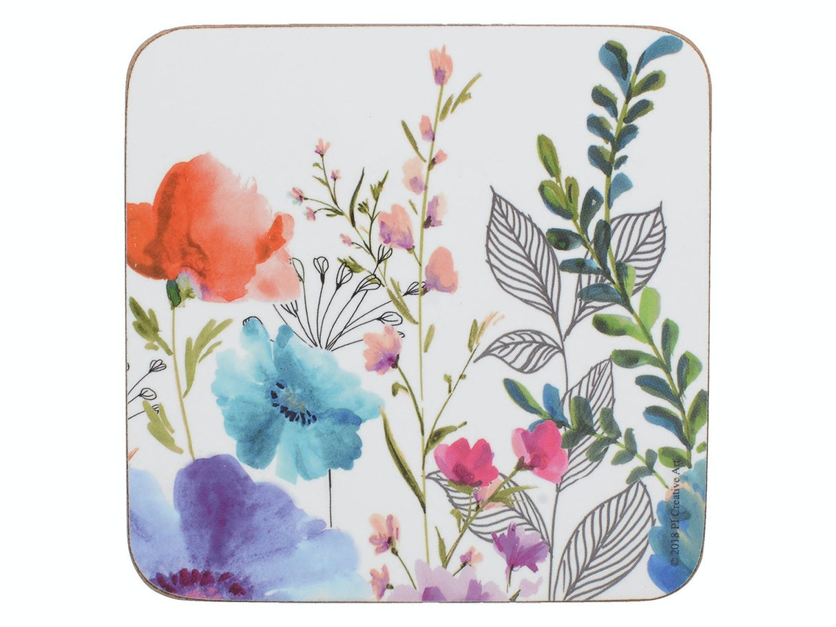 CREATIVE TOPS MEADOW FLORAL PACK OF SIX COASTERS