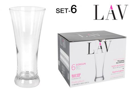 SET OF 6 BEER GLASSES