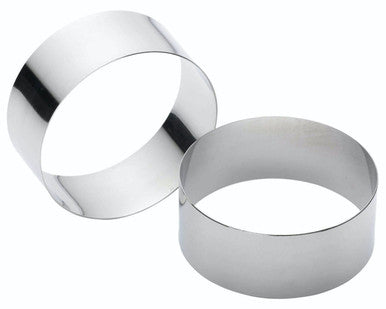 KITCHEN CRAFT SET OF 2 STAINLESS STEEL LARGE COOKING RINGS
