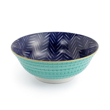 INDIGO CHEVRON RAMEN BOWL