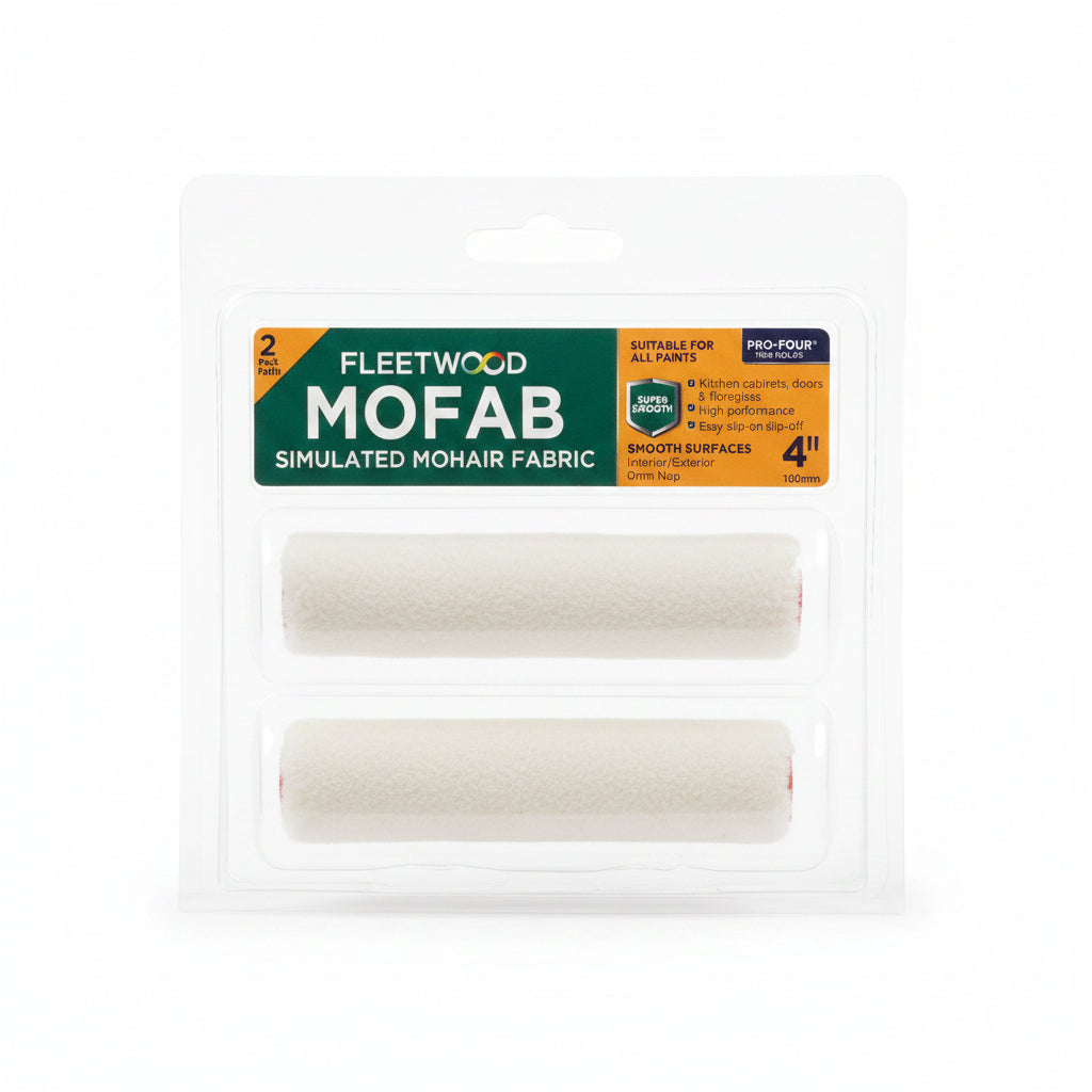 Fleetwood Mofab Fabric Roller Refills 4" Pack of 2