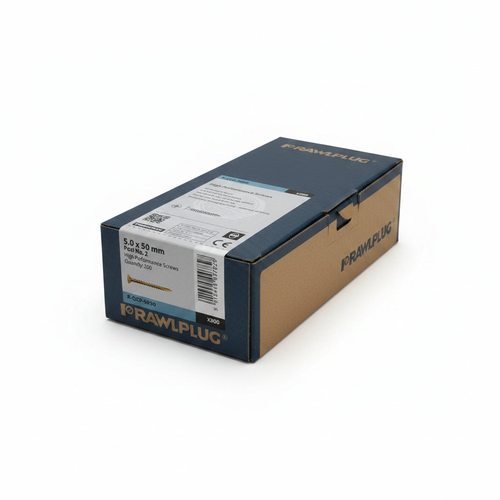Rawlplug Chipboard Screws 5.0mm x 50mm 200 Box