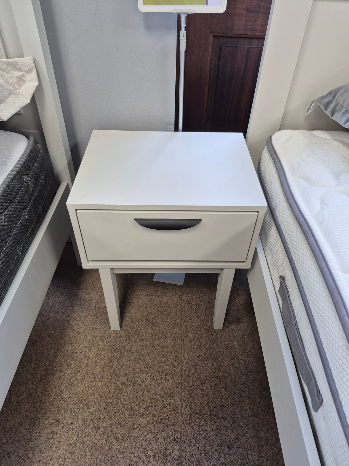 LUNA BEDSIDE TABLE 1 DRAWER TAUPE
