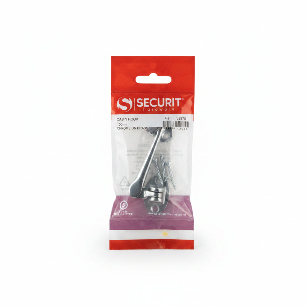 Chrome Cabin Hook 100mm