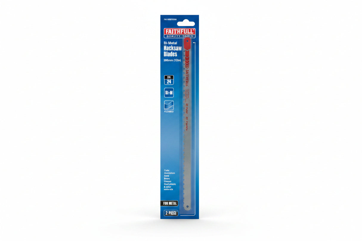 Faithfull Hacksaw Blades 300mm x 24 TPI Pack of 2