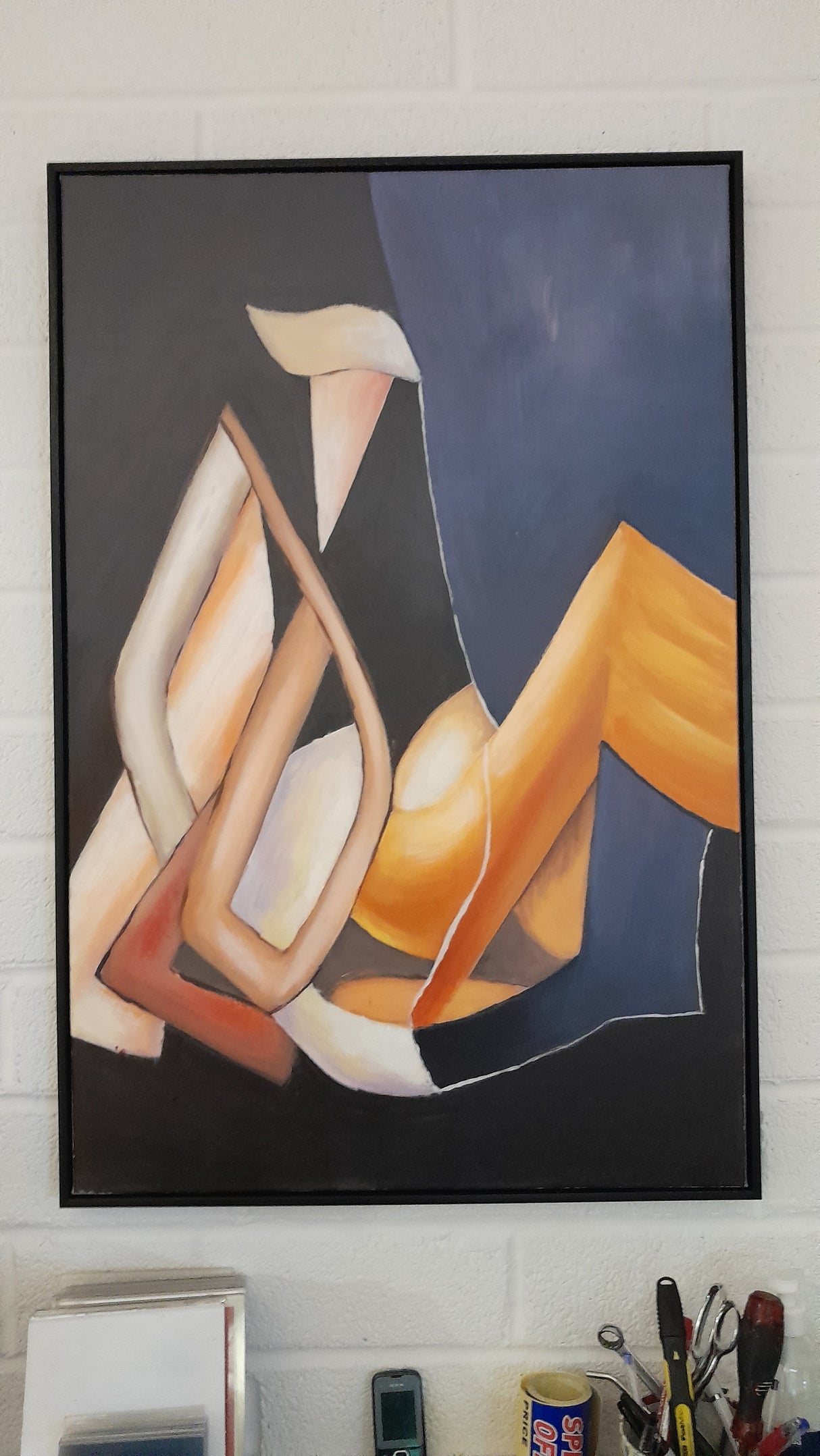 Framed Oil Painting - Funky Style Multi