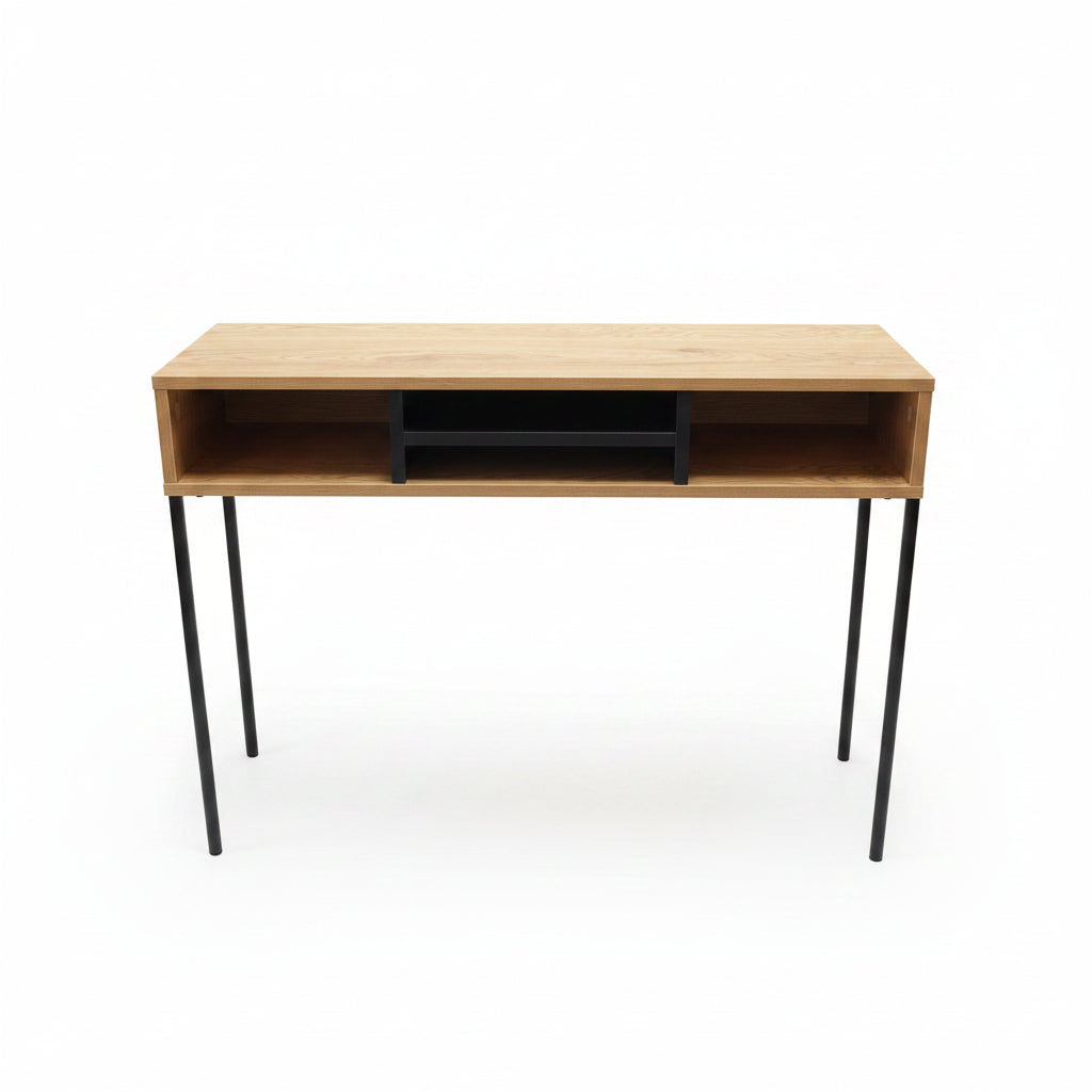Madrid Console Table 900 Oak & Black