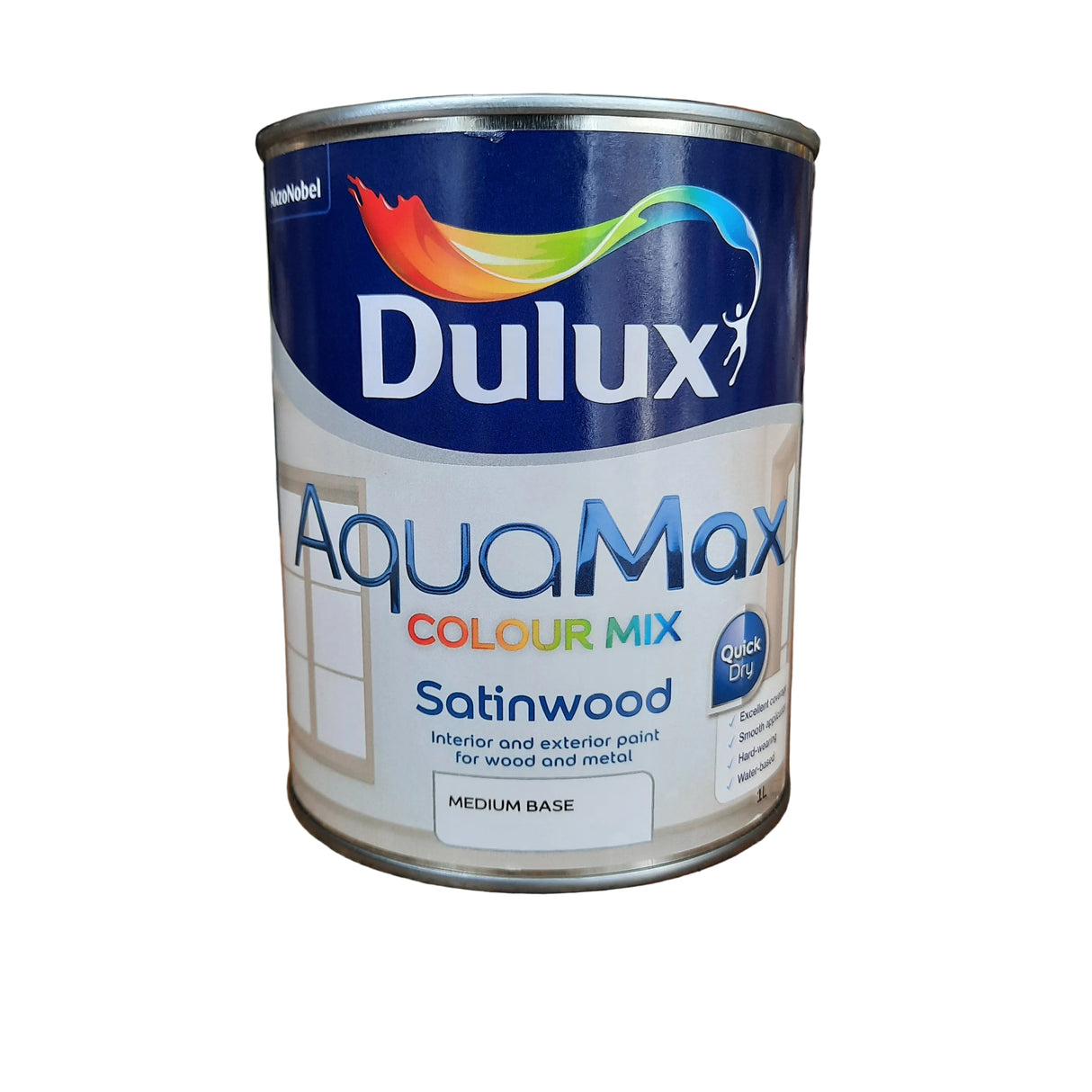 Dulux AquaMax Satinwood Medium Base 1l