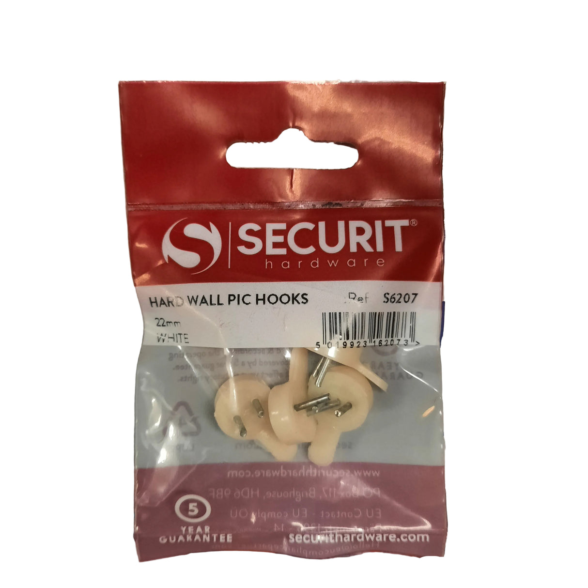 WALL PICTURE HOOKS 22MM PACK OF 4