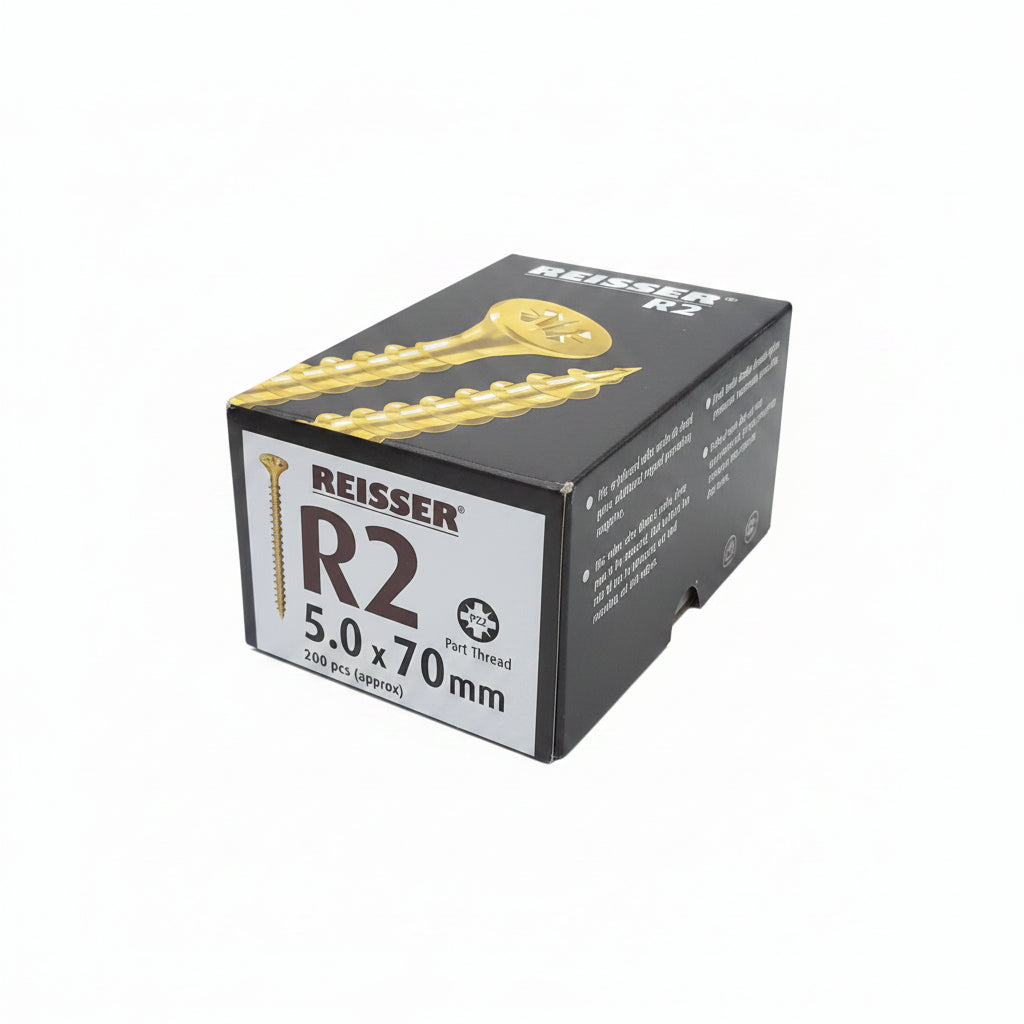 Reisser R2 Wood Screws 5.0mm x 70mm 200 Box