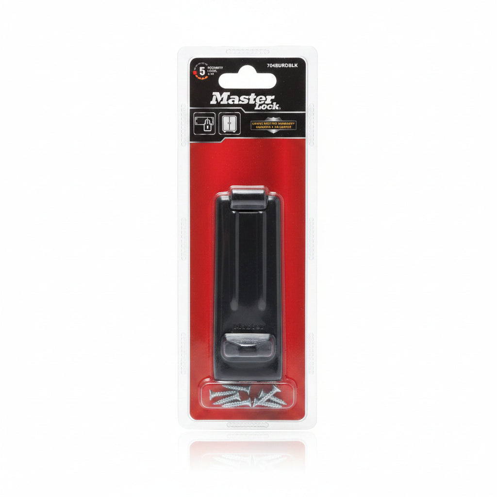 Master Lock Wrought Steel Hasp Matt Black 115mm