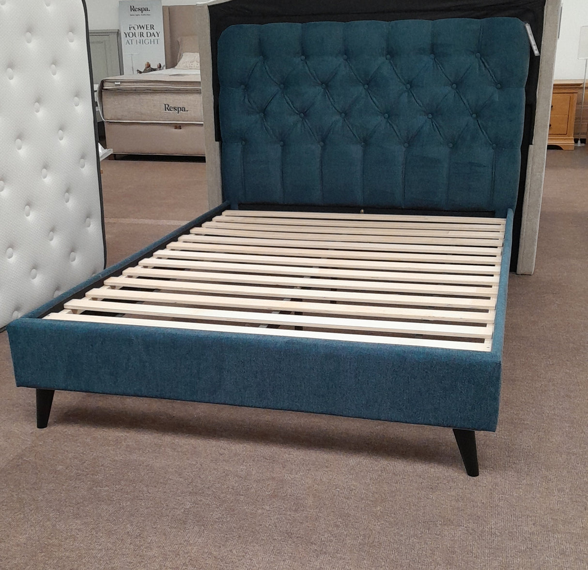 PENELOPE 4'6FT BEDFRAME - BLUE