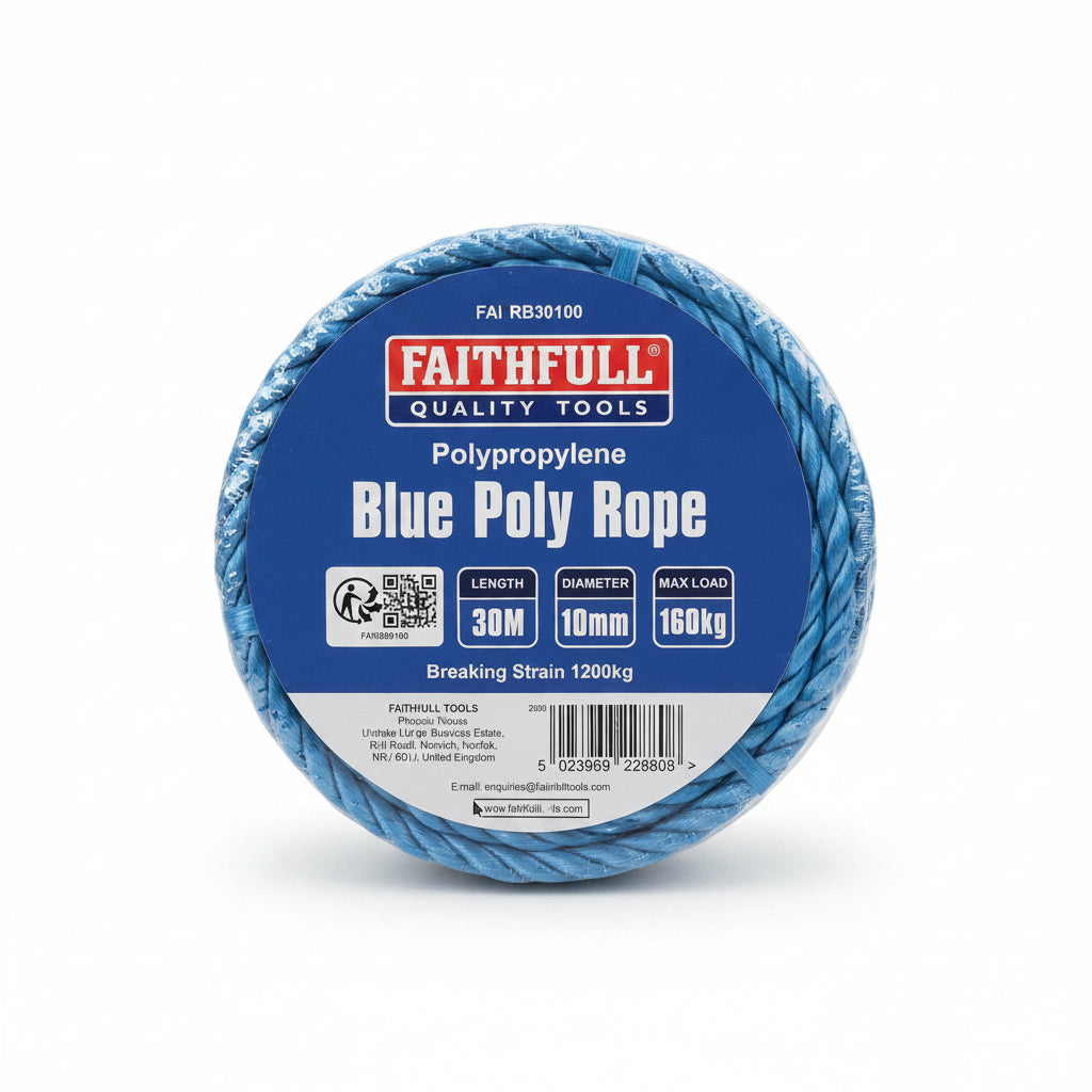 Faithfull Blue Poly Rope 10mm x 30m