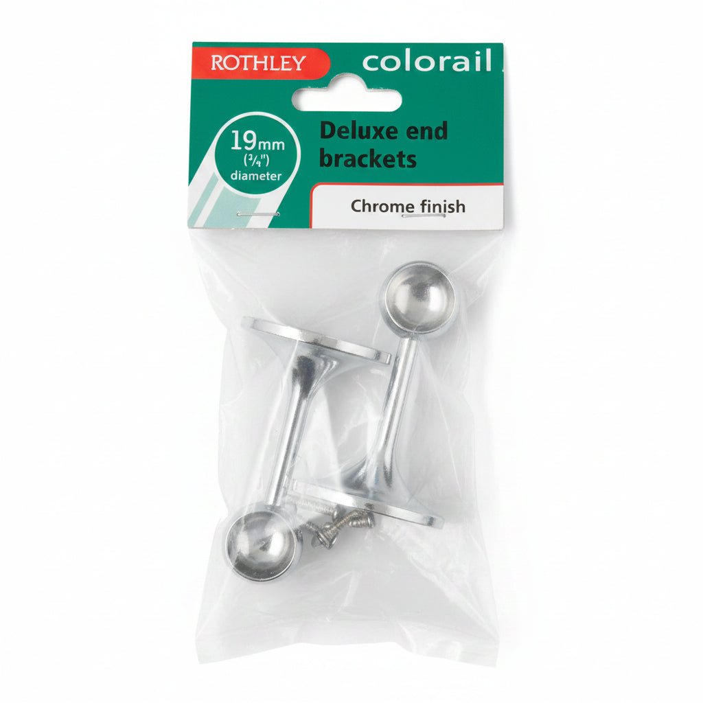 Rothley Chrome Deluxe End Brackets 19mm