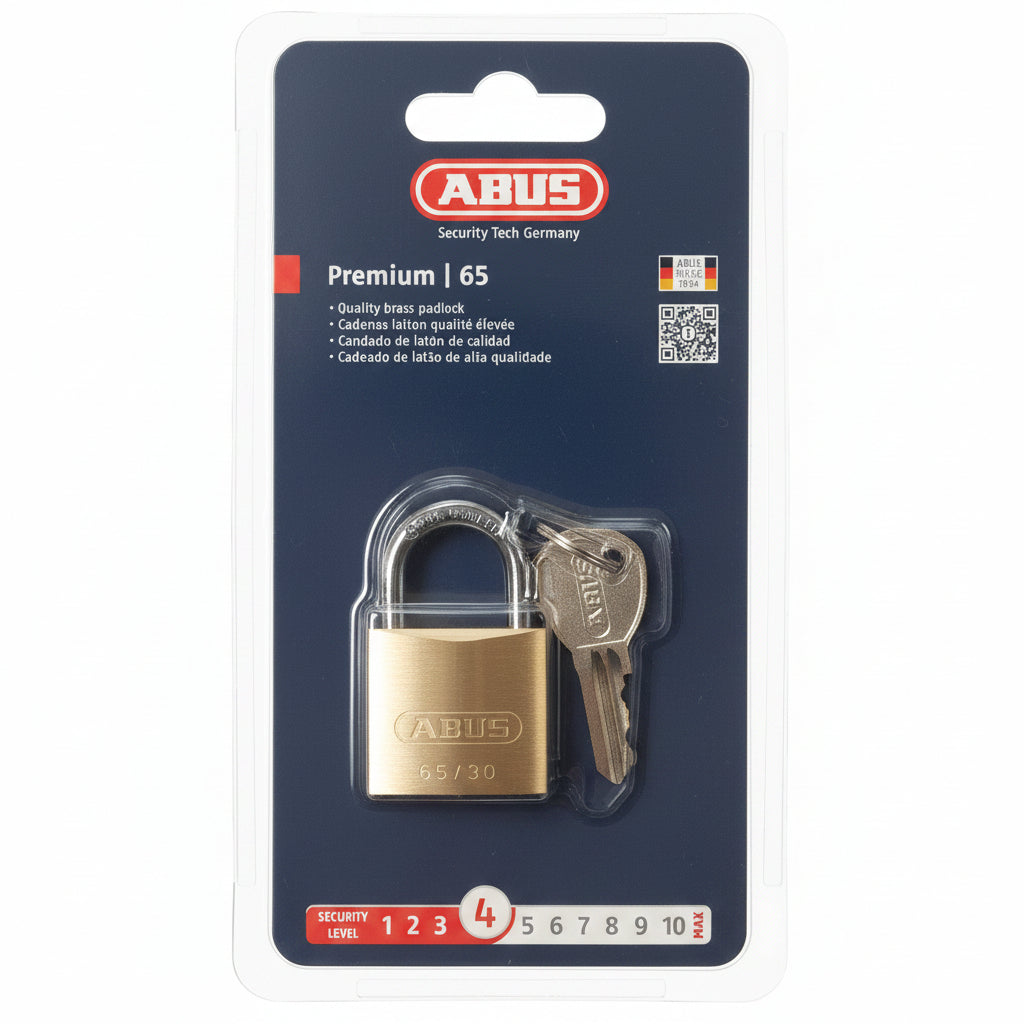 Abus 65 Series Brass Padlock 30mm