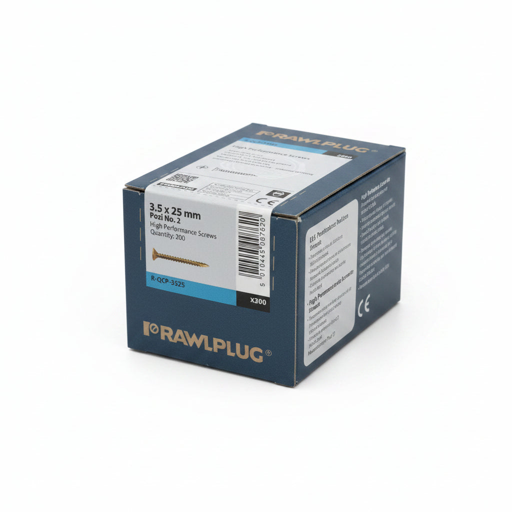 Rawlplug Chipboard Screws 3.5mm x 25mm 200 Box