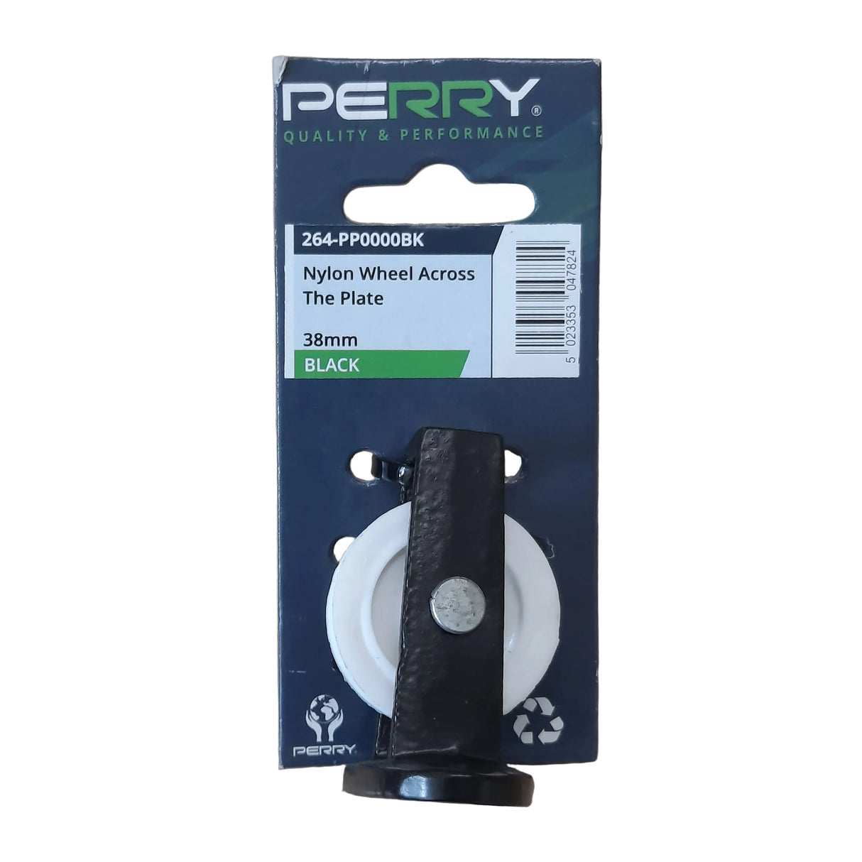 Perry Nylon Wheel Across The Plate 38mm Black