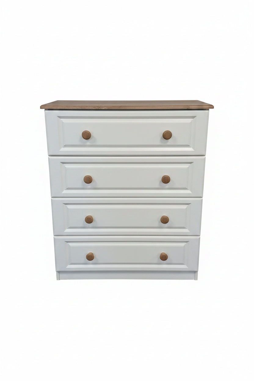 ANNAGH IVORY 4 DEEP DRAWER CHEST