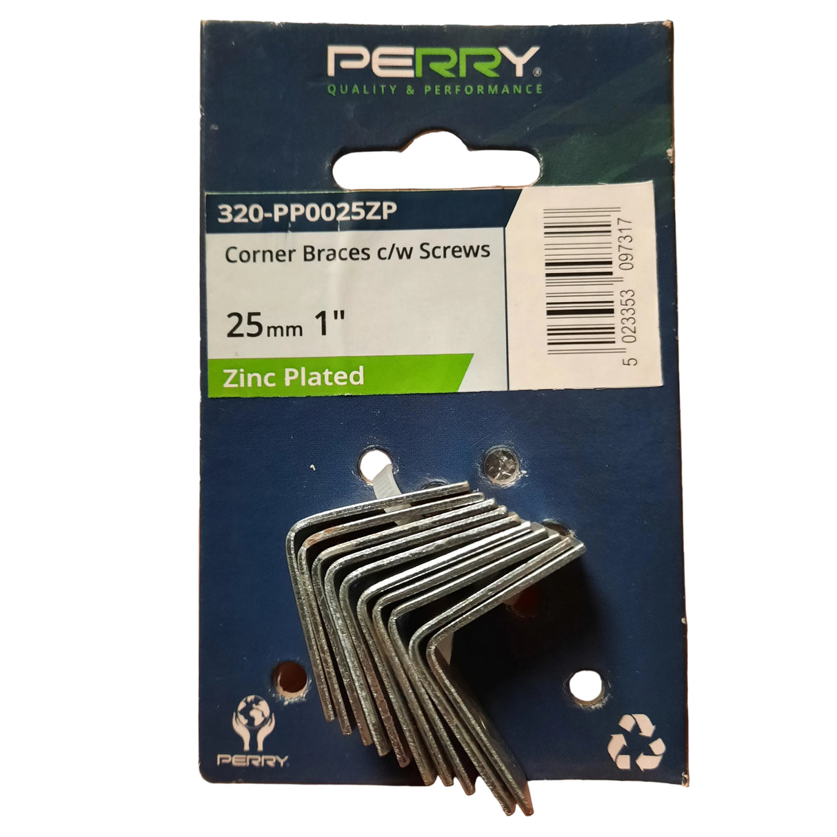 Perry Corner Braces Zinc Plated 25mm