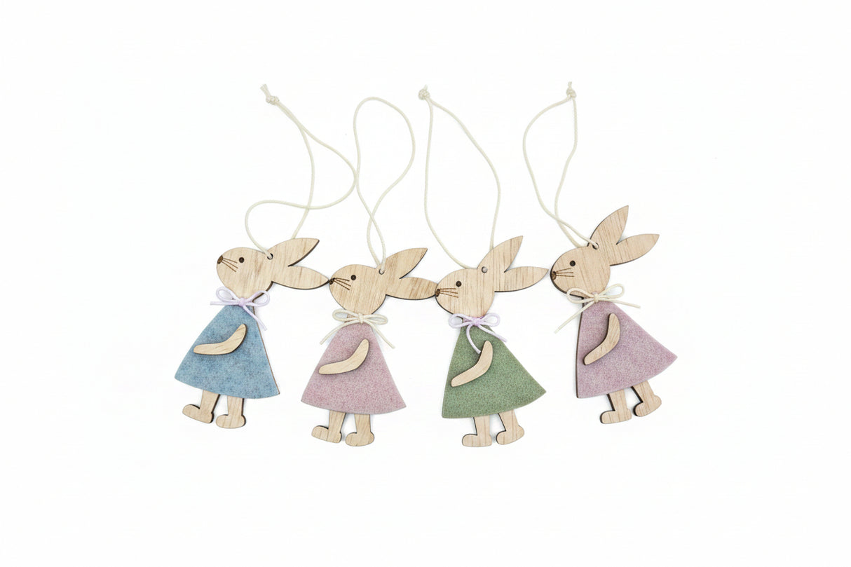 Bunnies Set of 4: Charming Garden & Home Decor