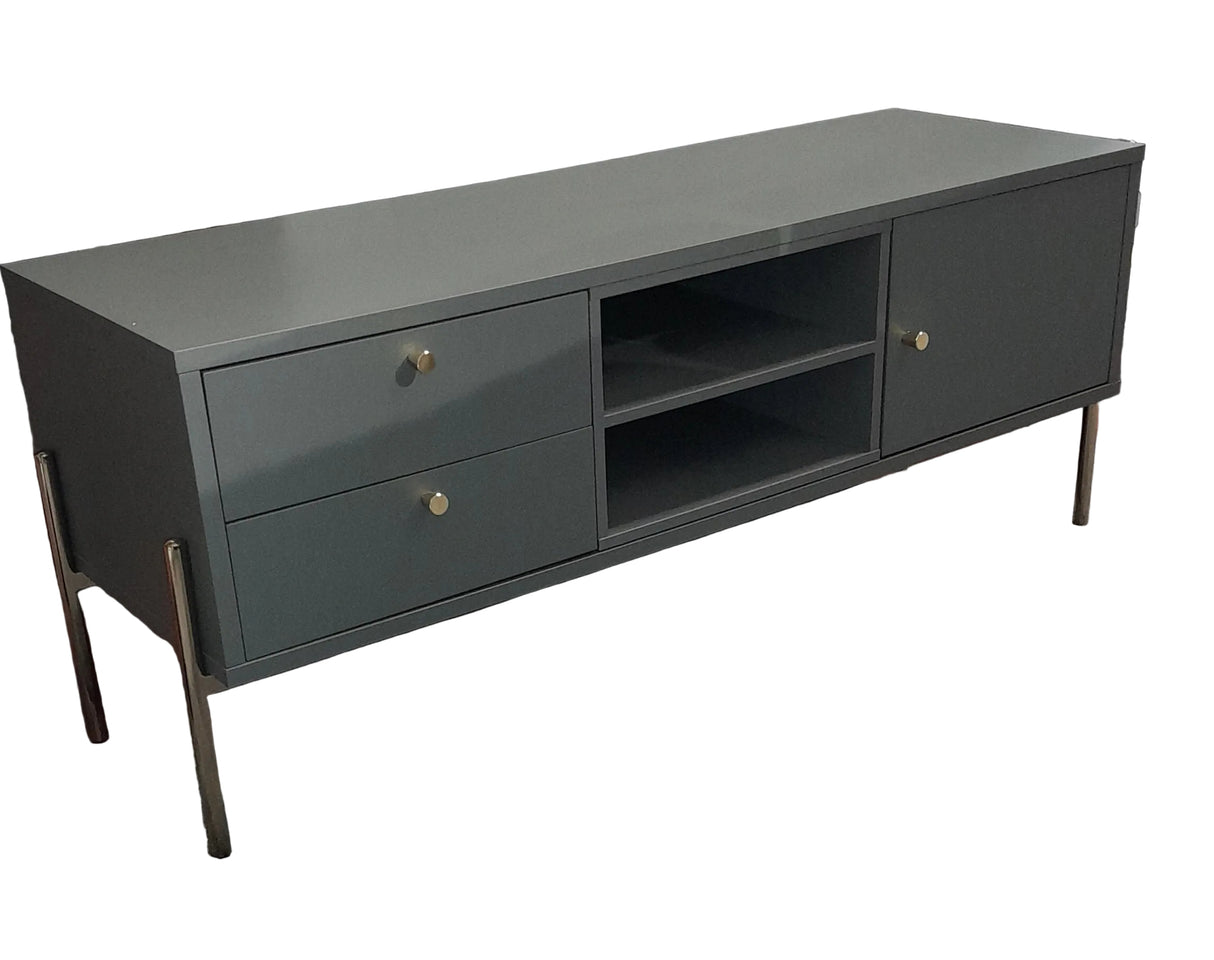Madrid Tv Unit 1200 - Grey and Gold