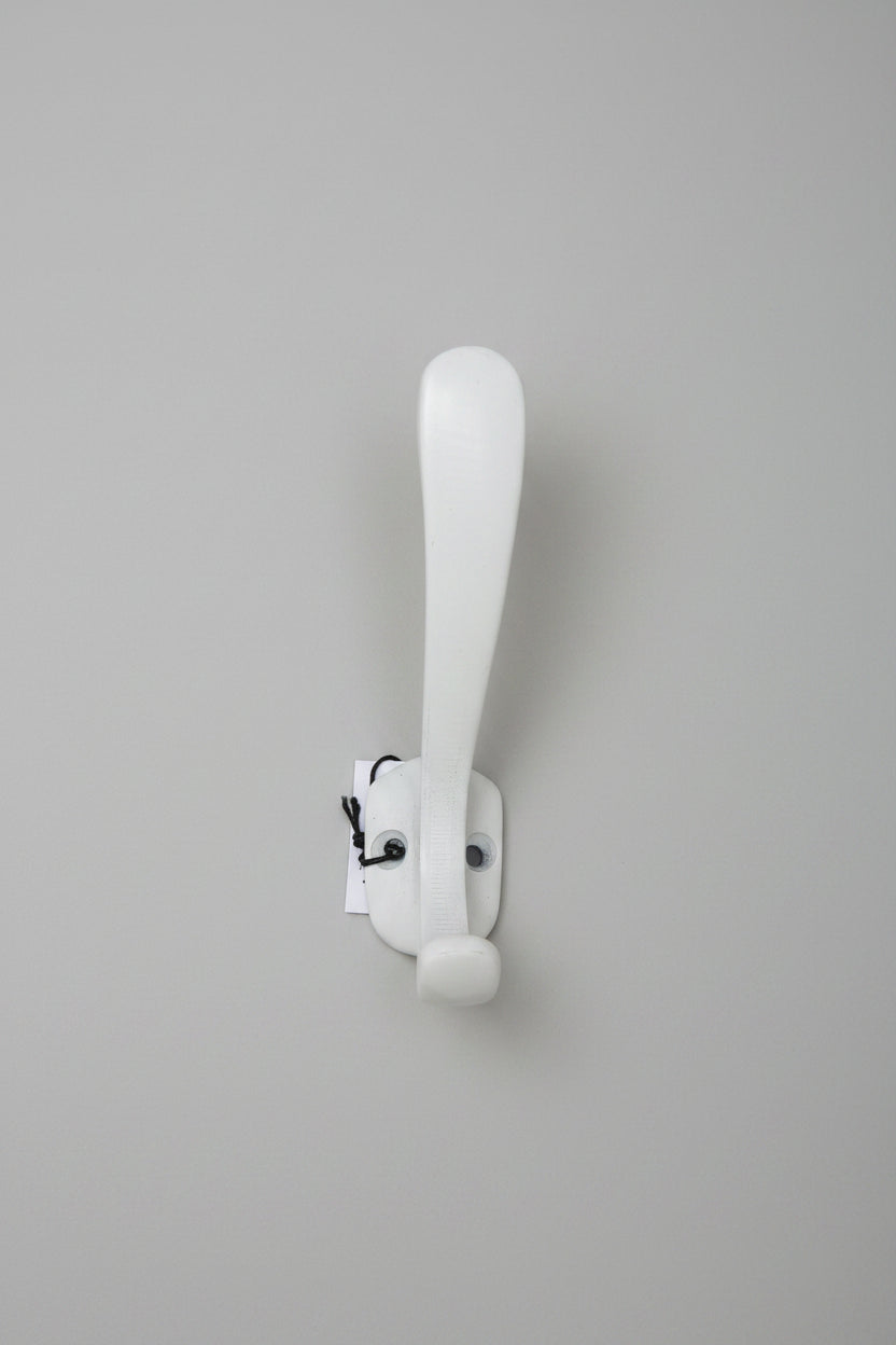 Hook double white