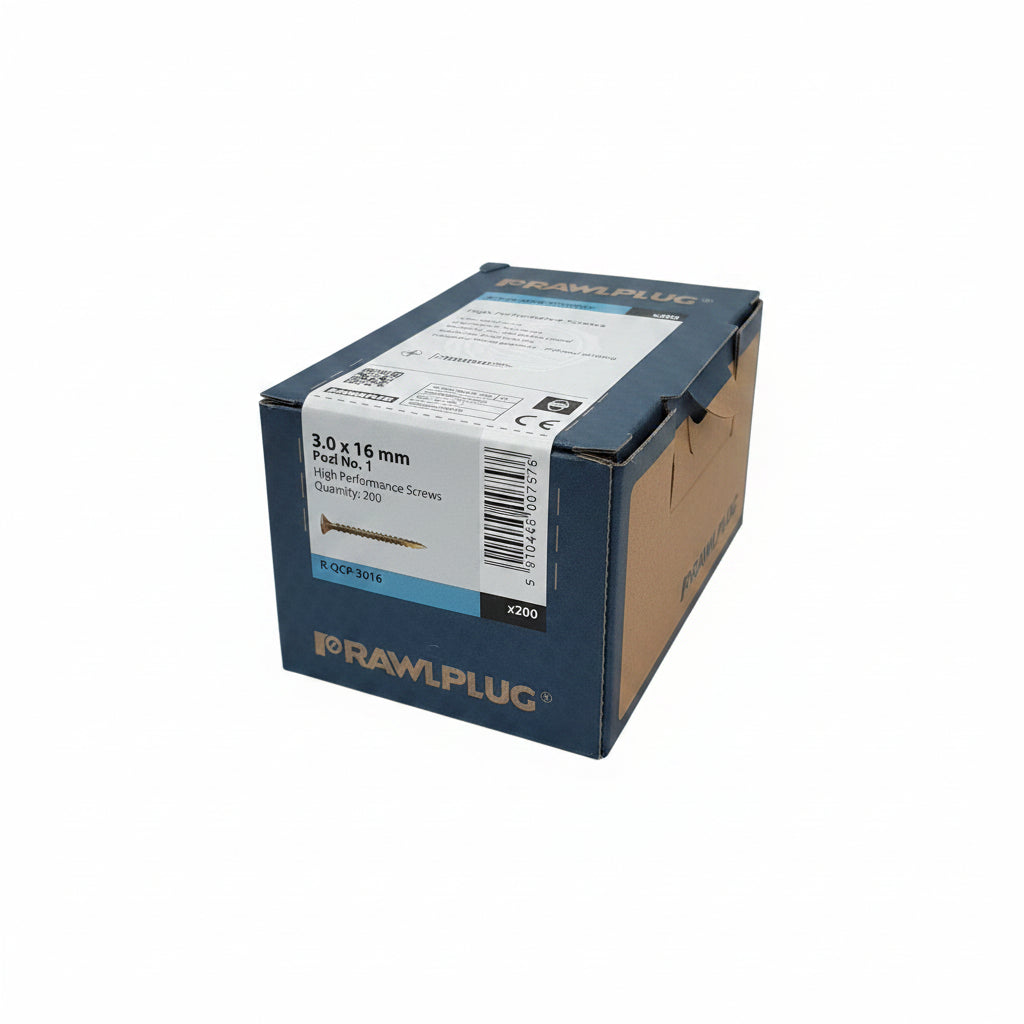 Rawlplug Chipboard Screws 3.0mm x 16mm 200 Box
