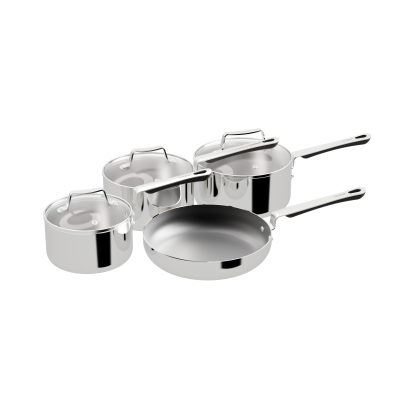 COMMICHEF STACKEM TRI PLY 4 PIECE SAUCEPAN SET