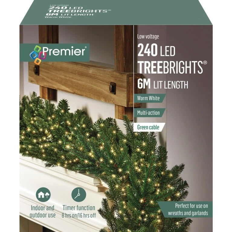 PREMIER 240 LED TREEBRIGHT 6 M LIGHTS WARM WHITE