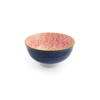 BLUE RED ARC BOWL 12 CM