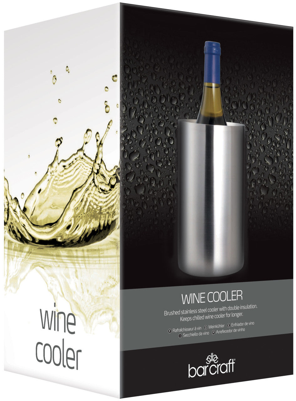 BAR CRAFT STAINLESS STEEL DOUBLE WALLED WINE COOLER